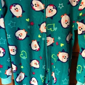 Girls penguin footie pajamas